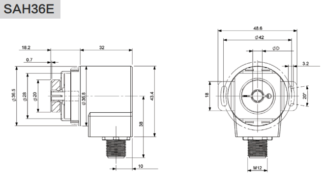 36mm Solid Shaft Blind Hole Type Incremental Encoders - Civiti