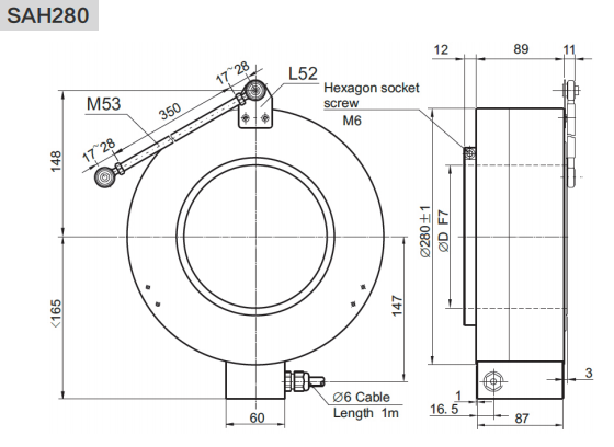 280mm Incremental Encoder with Oversized Aperture - Civiti